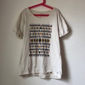 Tribal print cream roxy shirt